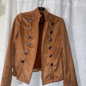 Camel Jacket with Button Detailing